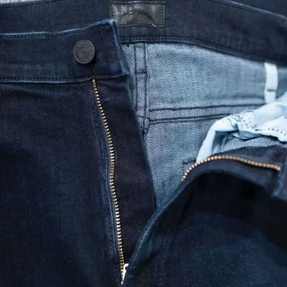 Mother Denim Hustler Fray Flare Jeans Howling at the Disco Ball Dark Wash 27 - Picture 10 of 12